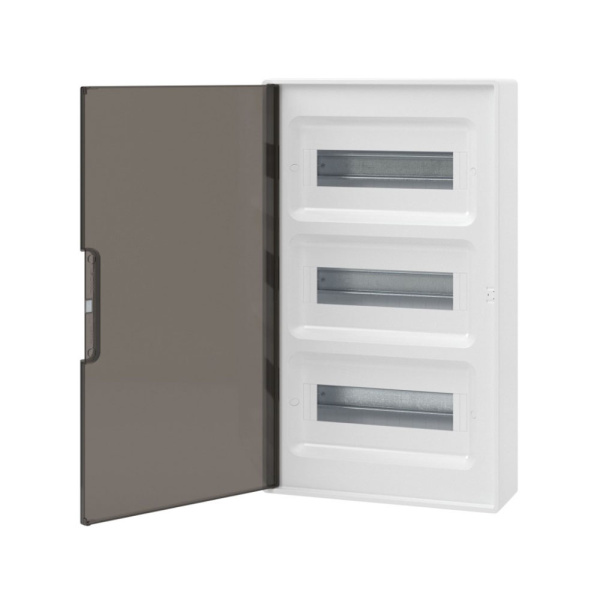 Картинка Корпус пластиковый настенный FRAME ЩРН-П-36 IP41 тонированная дверь F36W1WD DKC