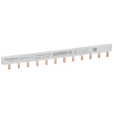 Шина соединительная типа PIN 1 фазная 1P 12 модулей 63А City9 Set Systeme Electric