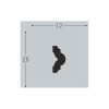 Картинка Плинтус молдинг XPS M14 25/12 2 м Bello Deco