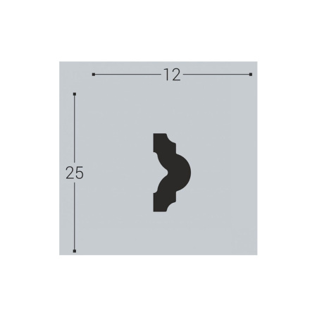Картинка Плинтус молдинг XPS M14 25/12 2 м Bello Deco