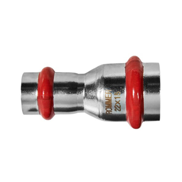 Картинка Муфта переходная Впр-Впр Ø 22х15 Нержавеющая сталь пресс ROMMER