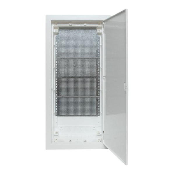 Картинка Щит слаботочный встраиваемый Nova 4 габарит пластиковая дверь IP41 мультимедийный EKF