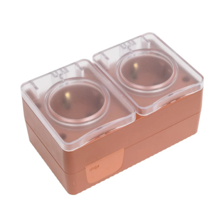 Картинка Розетка 2-местная IP54 16А 250B Терракотовый Systeme Electric ATLASDESIGN Profi54