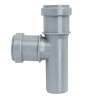 Тройник 32х32 87° для внутренней канализации Серый Политэк