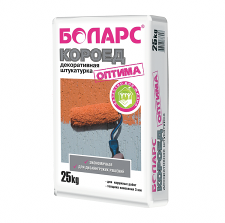 Штукатурка декоративная Боларс Короед Оптима 2,5 мм 25 кг