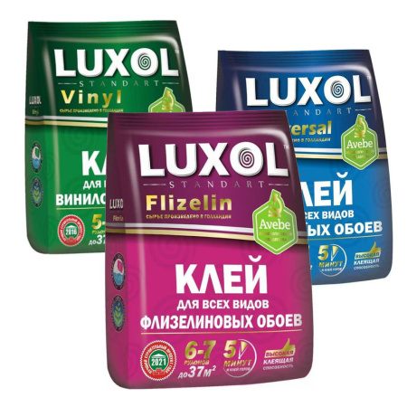 Картинка Клей обойный для флизелиновых обоев 200 г LUXOL Standart флизелин