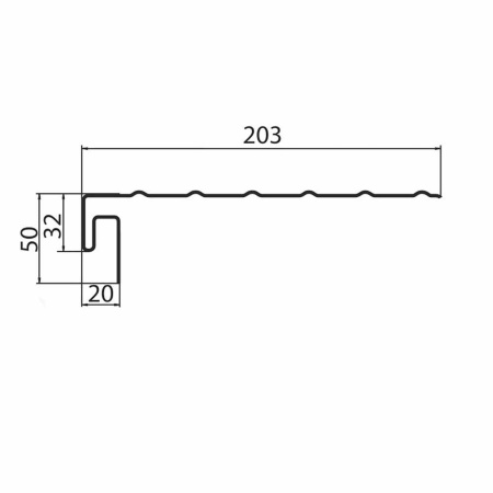 Картинка J-Фаска Grand Line 3000 мм Шоколадный RAL 8017