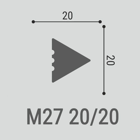 Картинка Молдинг Bello Deco XPS М 27 20х20х2000 мм