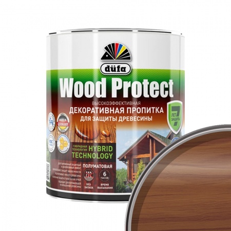 Пропитка декоративная для дерева Dufa Wood Protect Махагон 0,75 л