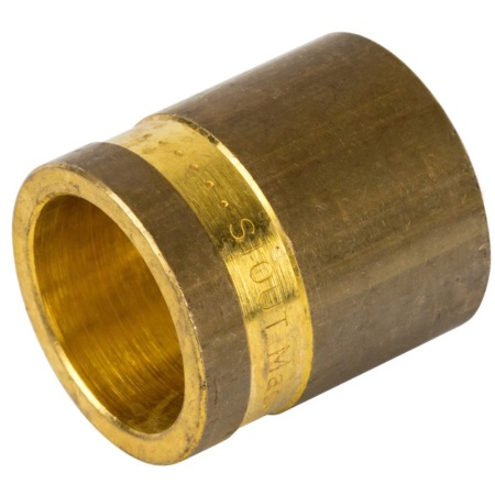 Картинка Гильза монтажная Латунь 20 мм для труб из сшитого полиэтилена аксиальный STOUT