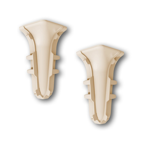 Картинка Угол внутренний для плинтуса Идеал Классик К-П55 мм Дуб Белёный 203