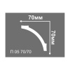 Картинка Плинтус потолочный П 05 70/70 мм 2 м Де-Багет