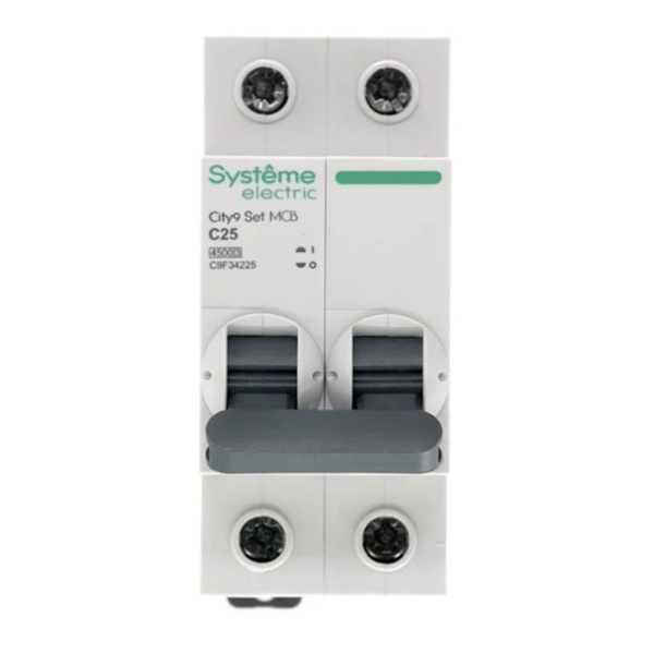 Картинка Автоматический выключатель 2п С 25А 4.5kA 230В City9 C9F34225 Systeme Electric