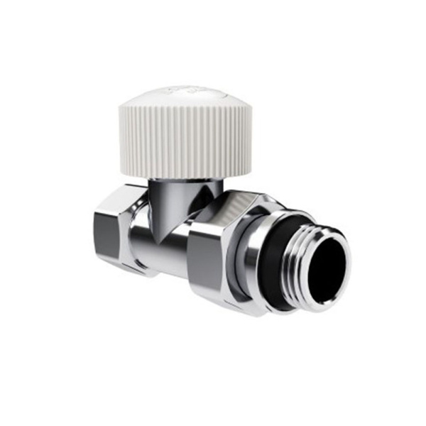 Картинка Набор кранов термостатический прямой Design 1/2" М30х1,5 Хром Royal Thermo