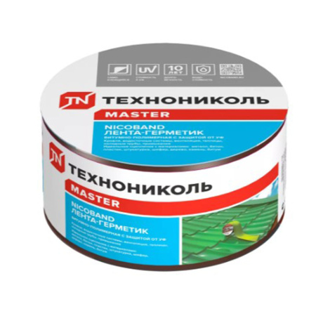 Картинка Лента-герметик самоклеящаяся ТЕХНОНИКОЛЬ NICOBAND 7,5 см 10 м Коричневая