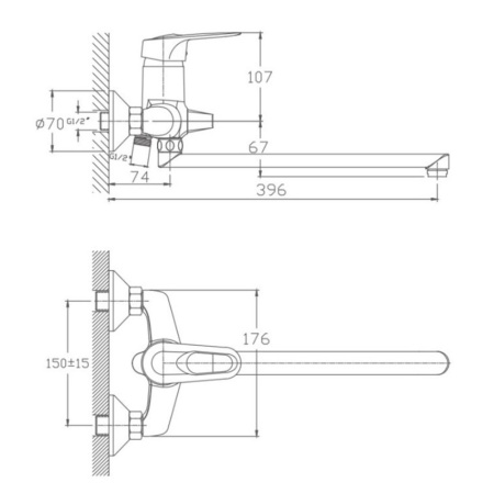 Изображение Смеситель для ванны длинный излив латунь VALFEX Alioth Chrome VF.2204 Картинка Смеситель для ванны длинный излив латунь VALFEX Alioth Chrome VF.2204