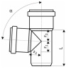 Картинка Тройник канализационный 45 град. 90х90 114200 Ostendorf