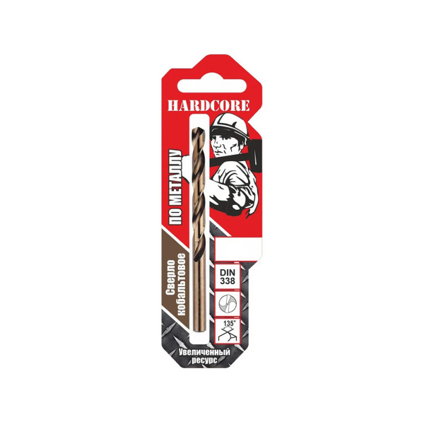 Картинка Сверло по металлу кобальтовое 7.5 мм Hardcore