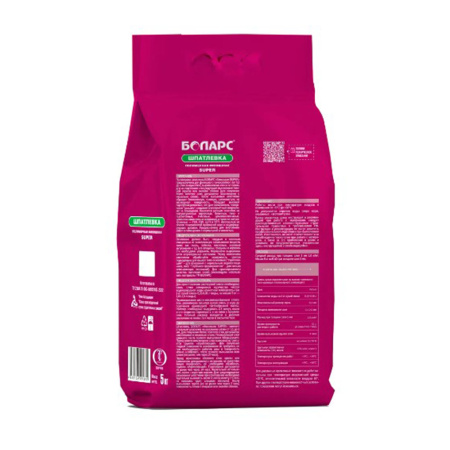 Картинка Шпатлевка полимерная финишная 5 кг Белая 0,2-2 мм БОЛАРС Super