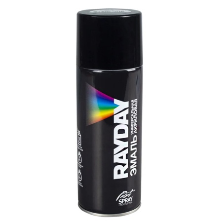 Аэрозоль акриловая Черный Глянец RAL 9005 520 мл RAYDAY