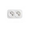 Картинка Legrand Quteo розетка двойная без заземления Белая 782212