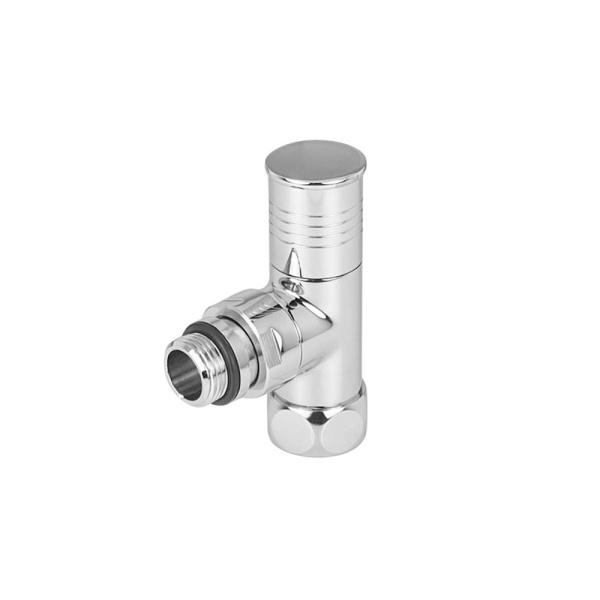 Картинка Вентиль запорный угловой 3/4"х1/2" ВР/НР для полотенцесушителей круглый пара VALFEX VF.PS.267.034.012