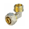 Уголок обжимной переходной для труб металлопласт 26x3/4" НР Valfex