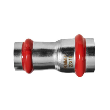 Картинка Муфта переходная Впр-Впр Ø 22х18 Нержавеющая сталь пресс ROMMER