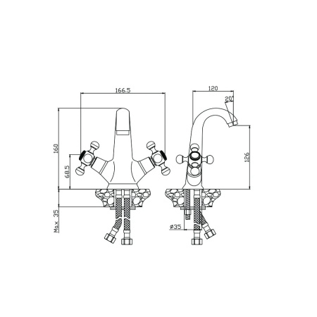 Картинка Смеситель Olives серия Girona для раковины