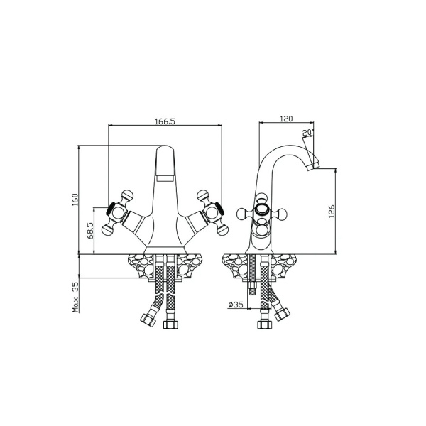 Картинка Смеситель Olives серия Girona для раковины