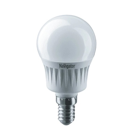 Лампа светодиодная Navigator LED 7вт E14 Тёплый матовый шар