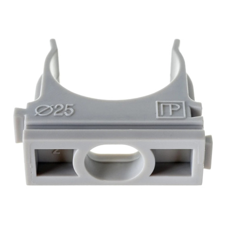 Картинка Держатель для труб Клипса d25 мм полистирол Промрукав