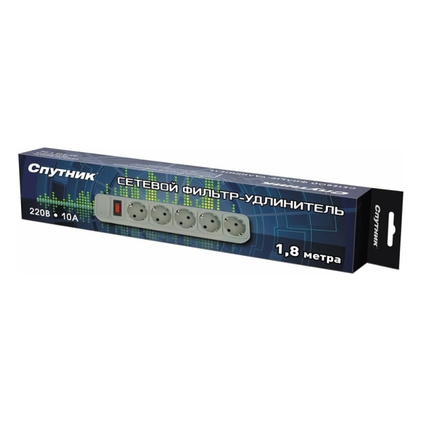 Картинка Сетевой фильтр SP-518 1,8м Спутник
