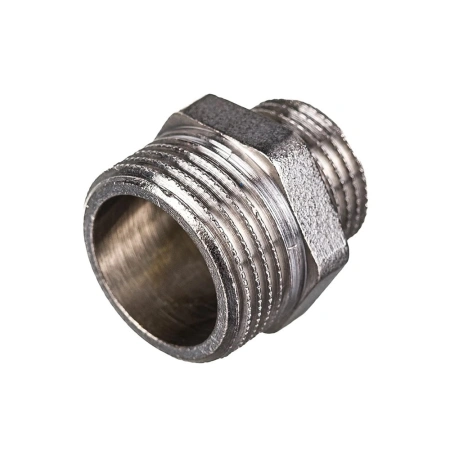 Картинка Ниппель переходной HH никелированный 3/4" х 1/2' STOUT