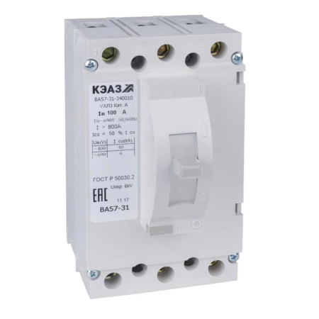 Картинка Выключатель автоматический ВА57-31-340010-50А-800-690AC-УХЛ3 КЭАЗ