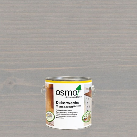 OSMO 3119 Dekorwachs Transparent Töne прозрачное цветное масло цвет Шелковисто-серый 0.75 л