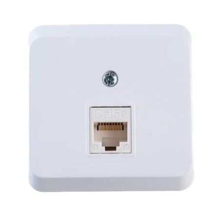 Розетка открытой установки Компьютерная RJ45 категория 5E Белый Systeme Electric ЭТЮД