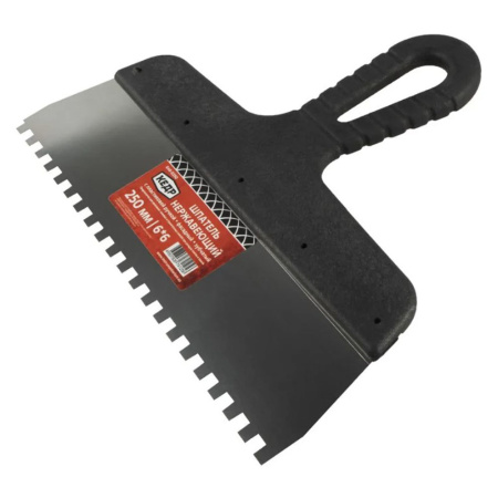 Картинка Шпатель Профи 250 мм 6х6 мм КЕДР