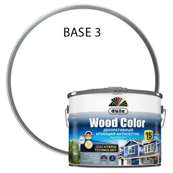Картинка Кроющий антисептик Бесцветный 8,1 л DUFA Wood Color