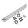 Профиль накладной для светодиодной ленты 12х15.5х2000 мм Uniel SILVER/FROZEN 200POLYBAG UFE-K10