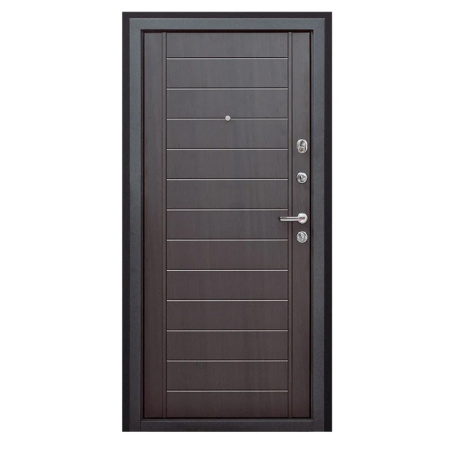 Дверь Форпост Эверест В размер 860х2050 Венге левая с цилиндрическим замком и дверной фурнитурой