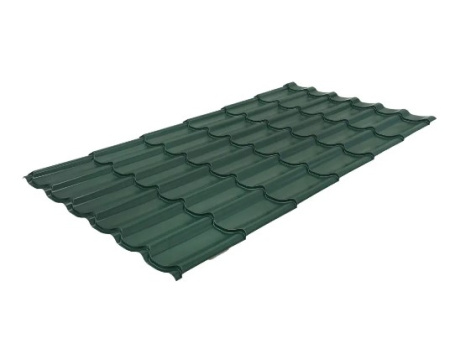 Изображение Металлочерепица цвет Зеленый 2250х1180 мм Картинка Металлочерепица цвет Зеленый 2250х1180 мм