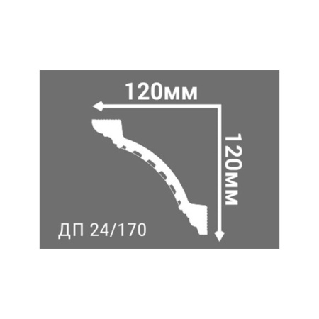 Картинка Плинтус потолочный ДП 24/170 2 м Де-Багет