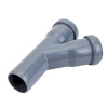 Картинка Тройник 32х32/45° для внутренней канализации Серый Политэк