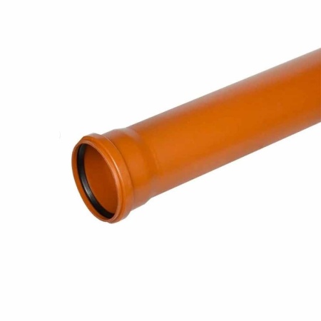 Труба Политэк канализационная 110х3.4х1000 мм Оранжевая