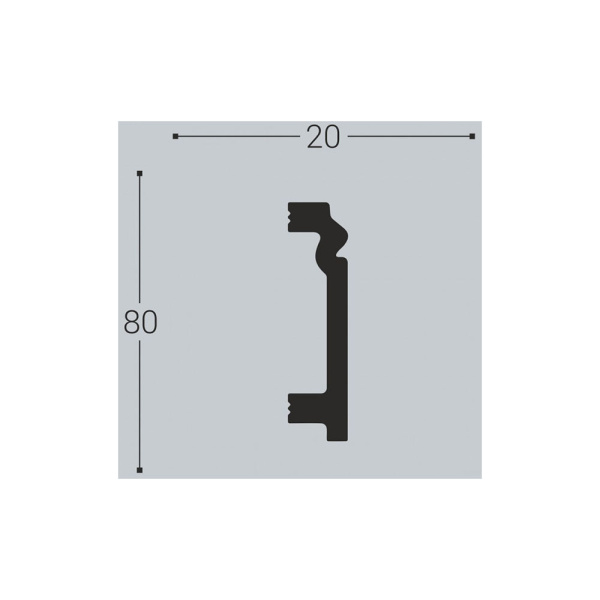 Картинка Плинтус напольный XPS П3 80/20 2 м Bello Deco