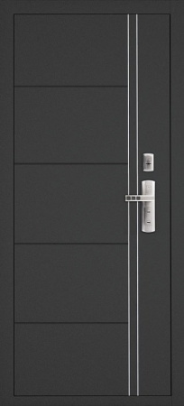 Дверь стальная форпост С-128 размер 860х2050 мм левая с цилиндрическим замком и дверной фурнитурой