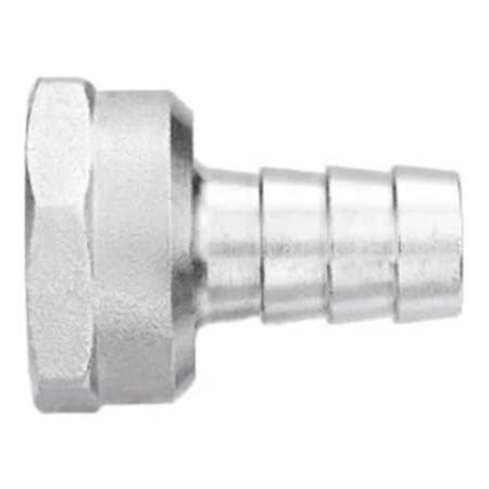 Картинка Штуцер для шлангов ВР 3/4' х 20 латунь никелированный VALFEX