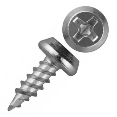 Картинка Саморез для крепления металлических профилей 3,5х11 мм острый Оцинкованный