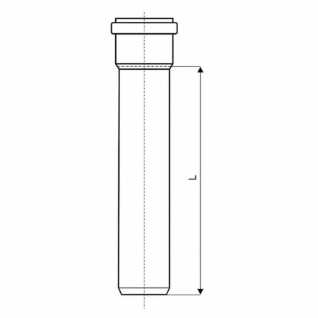 Картинка Труба канализационная 90x2000 мм НТЕМ однораструбная Серая Ostendorf